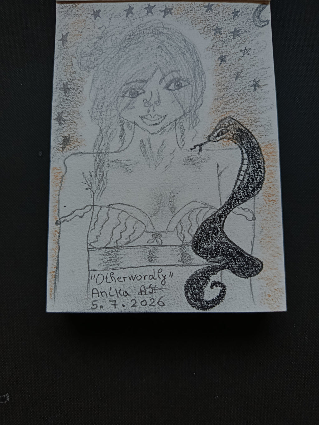 Otherworldly — Original Pencil Drawing A6 | Anika Ash