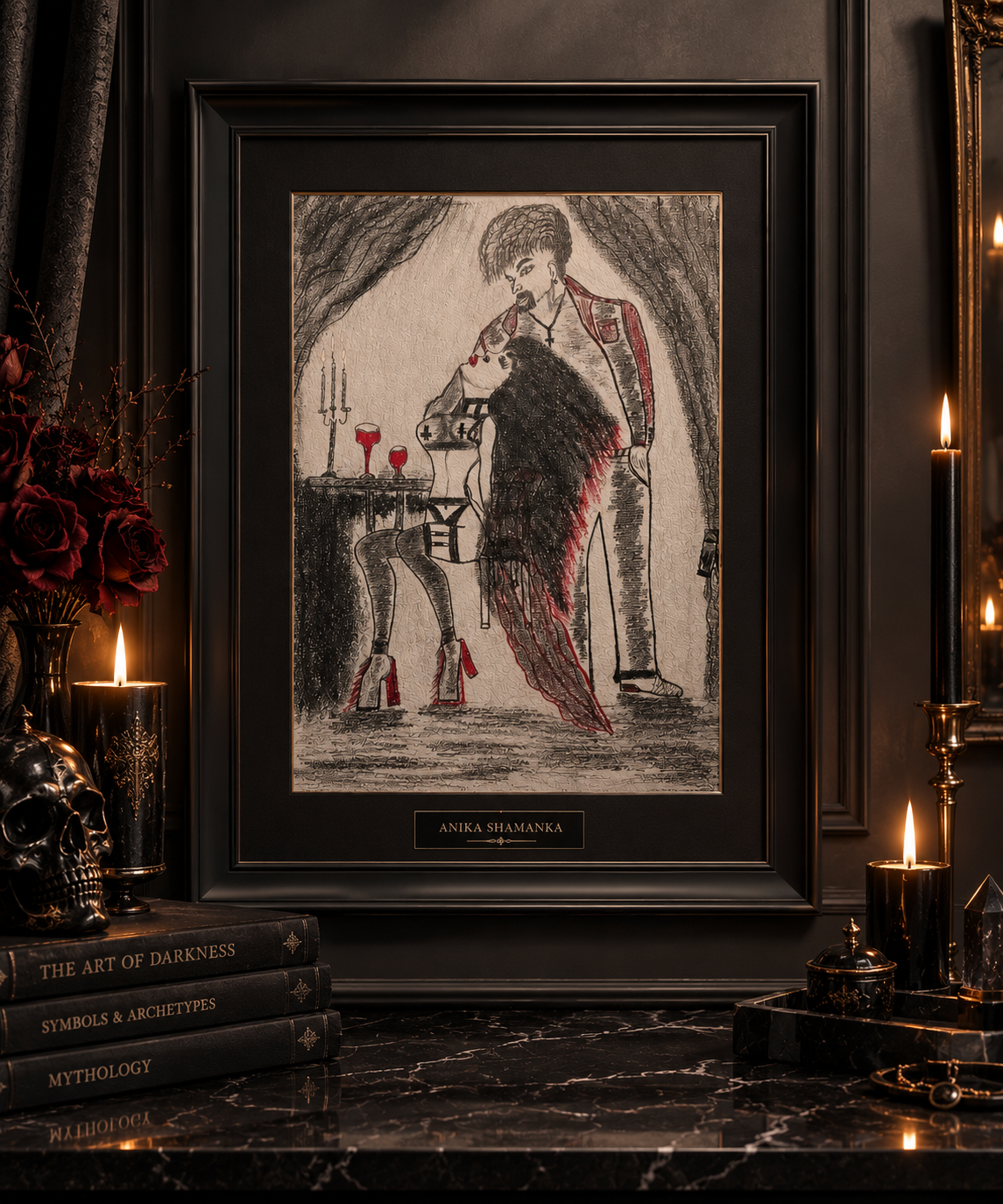 Infernal Desire — Original Graphite Drawing