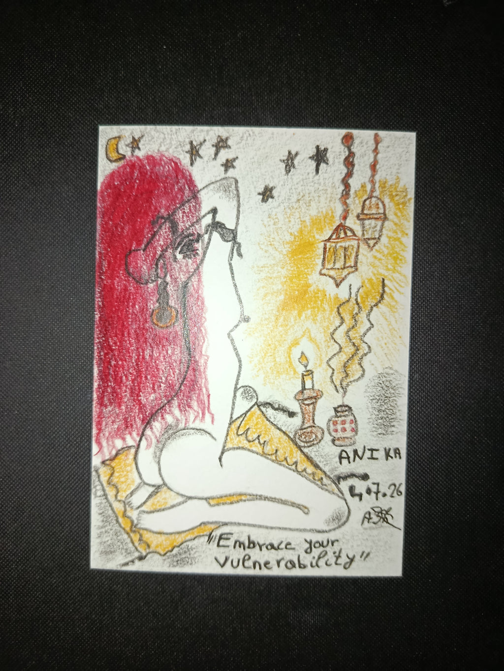 Original + Fine Art Print Collector Bundle " A witch's Reflection & Embrace your Vulnerability"