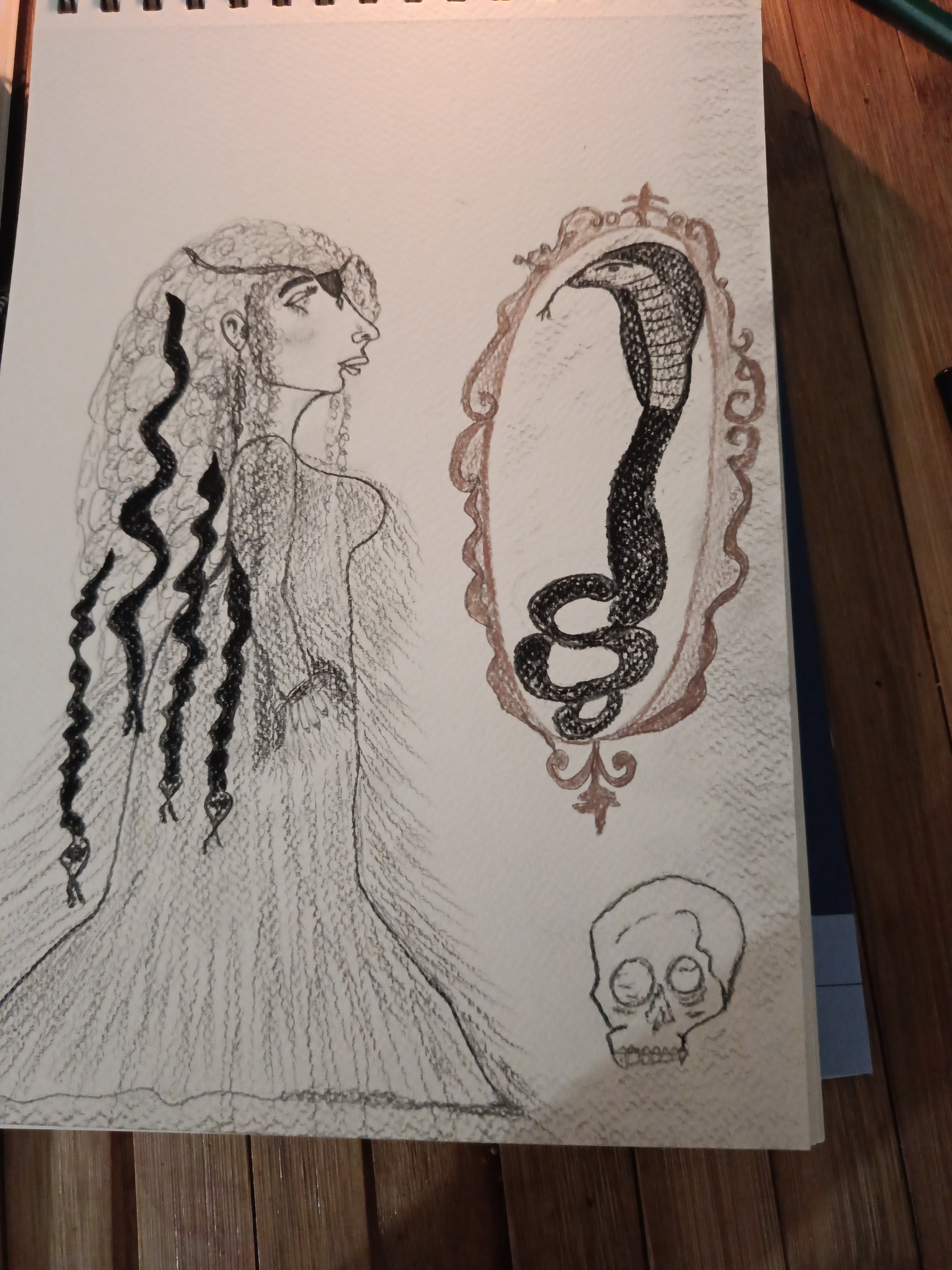 Original + Fine Art Print Collector Bundle " A witch's Reflection & Embrace your Vulnerability"