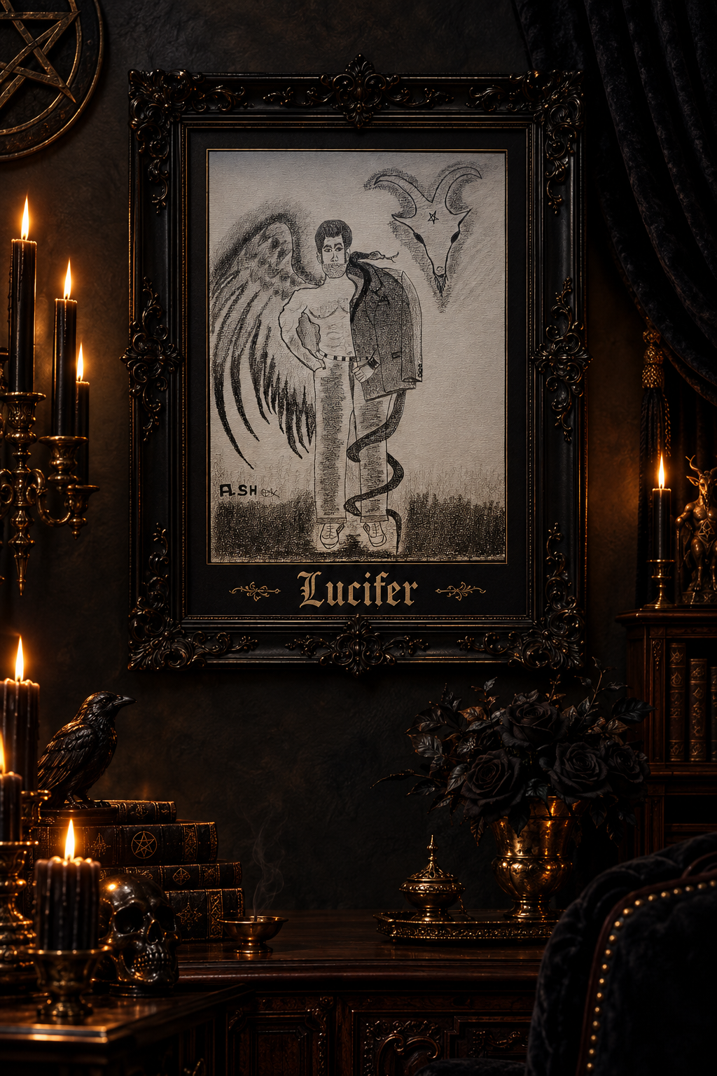 Lucifer — Original Graphite Drawing